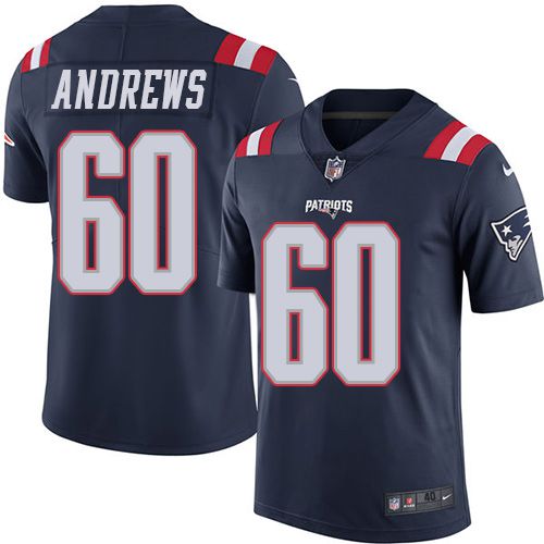 Men New England Patriots #60 David Andrews Nike Navy Limited NFL Jersey